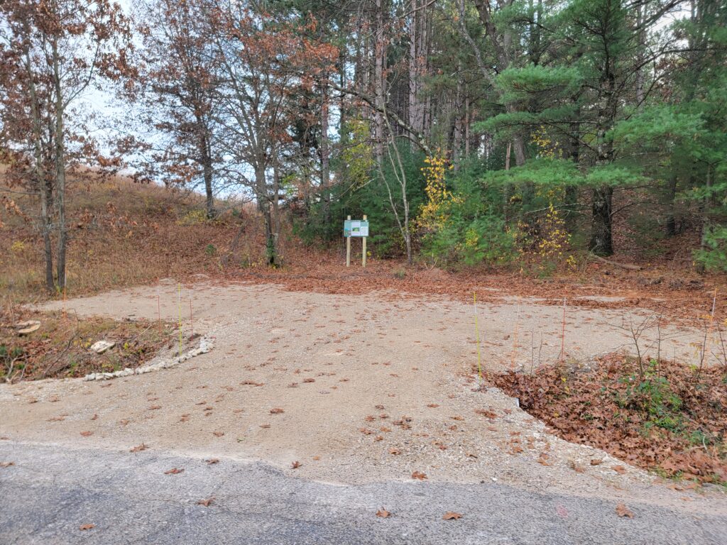 New Parking Lot and Informational Sign at Suszko Ridge Preserve